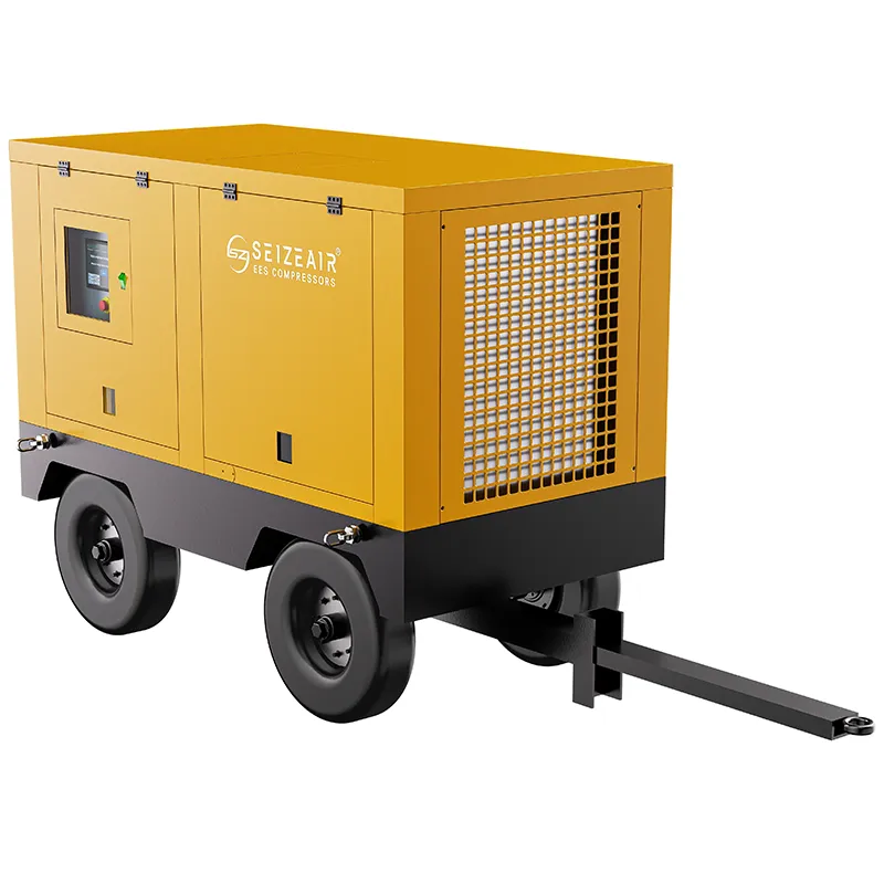การทำเหมืองแร่เครื่องอัดอากาศแบบพกพา